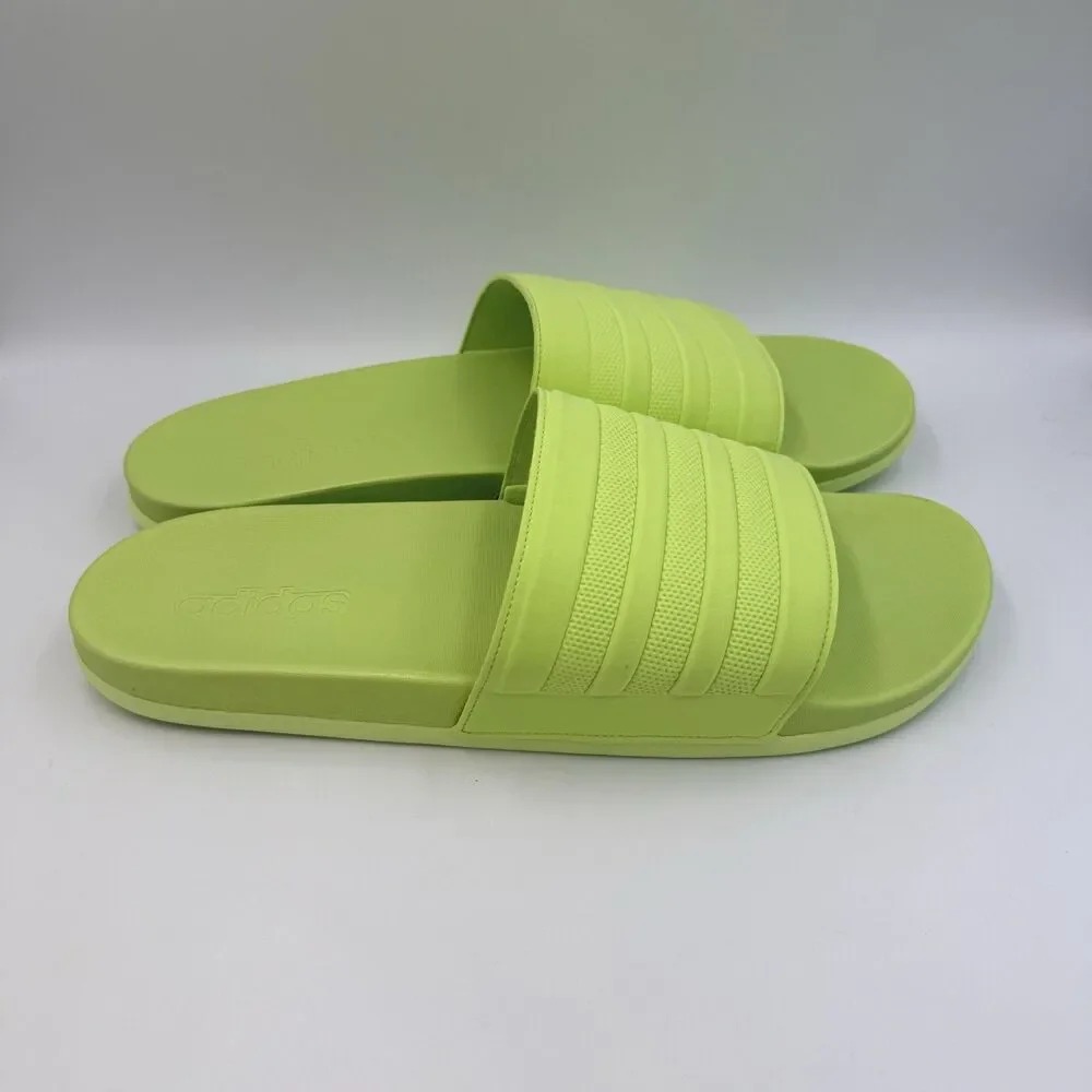 Adidas ADILETTE Comfort Slides Men’s Size 15 Color Pulse Lime Green NWT